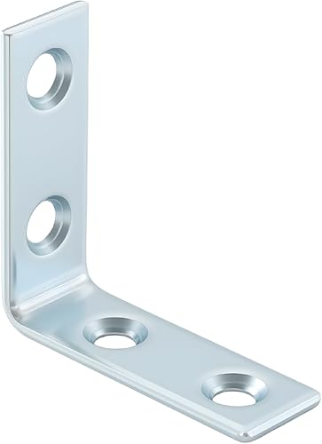 Miniatura 8 de Paquete de 40 soportes de esquina en L, soportes pequeños de metal en L para madera, soportes de acero de 1.5 pulgadas en ángulo recto para estantes