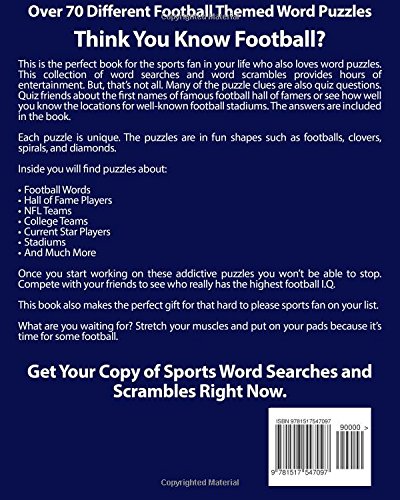Sports Word Searches and Scrambles: Word Search and Word Scramble Puzzles All About Football