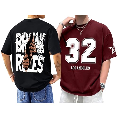 Image of AUSK Baggy Hip-Hop T-Shirt for Men - Graphic Printed T Shirts || Oversized Men Tshirt || T-Shirts
