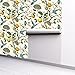 Meihodan Blue Bird Self Adhesive Wallpaper Fresh Lemon Tree Peel and Stick Wallpaper Removable Waterproof Prepasted Contact Paper Wall Mural 17.7in x 9.8ft