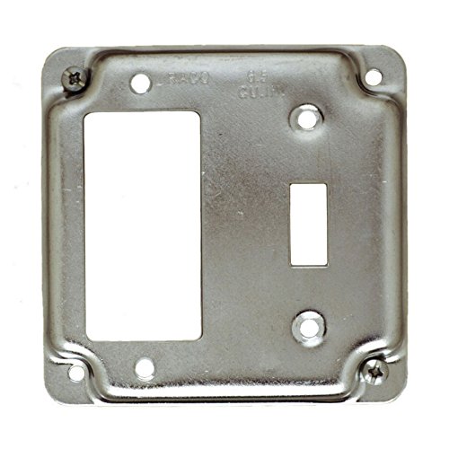 Raco 814C Cover square box GFI & toggle switch 814C