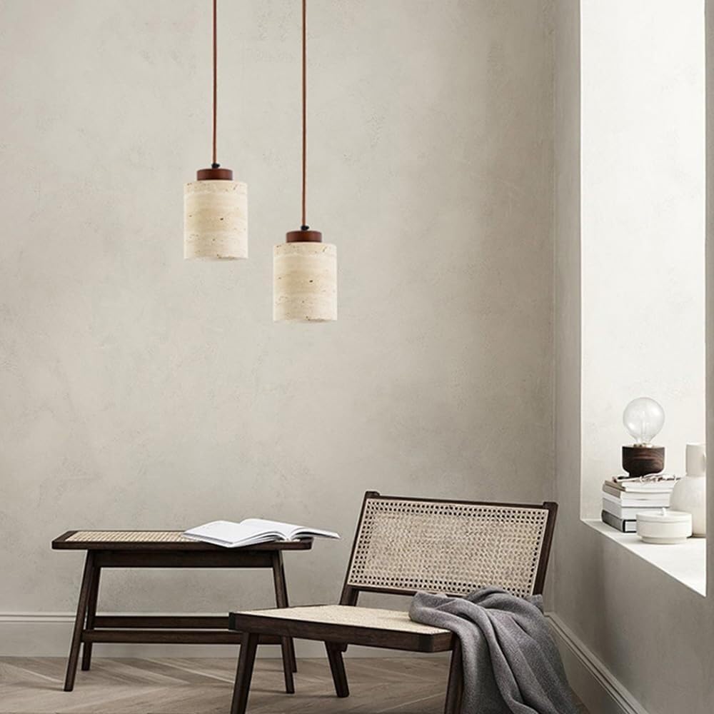 Lampa sufitowa żyrandol nordycki kamień naturalny lampa wisząca cylinder mały nowoczesny wiszący rustykalny drewno do jadalni stół kuchnia wyspa dom wiejski sypialnia