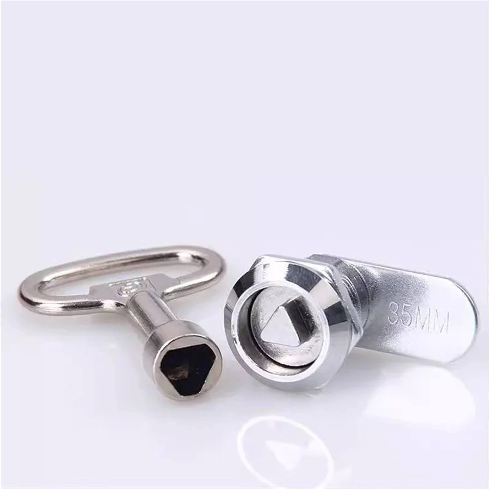 Cerradura tubular de leva, Paquete de 4 cerraduras gabinete MS705-16/20 for escritorio oficina, buzón, triangulares leva(4sets-16mm-with Key)