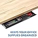 Mount-It! Under Desk Pencil Drawer – Sliding Hidden Storage Tray for Office Supplies, 4-Compartment Organizer with Smooth Glide Rails, Fits Wood Desks, 21.2” Wide, Black