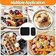2 Stück Waffelform für Philips Airfryer Dual Basket 3000 -serie 6L/3L NA350, Silikonform Waffeleinsatz Airfryer Zubehör Heißluftfritteuse Belgische Waffelplatten