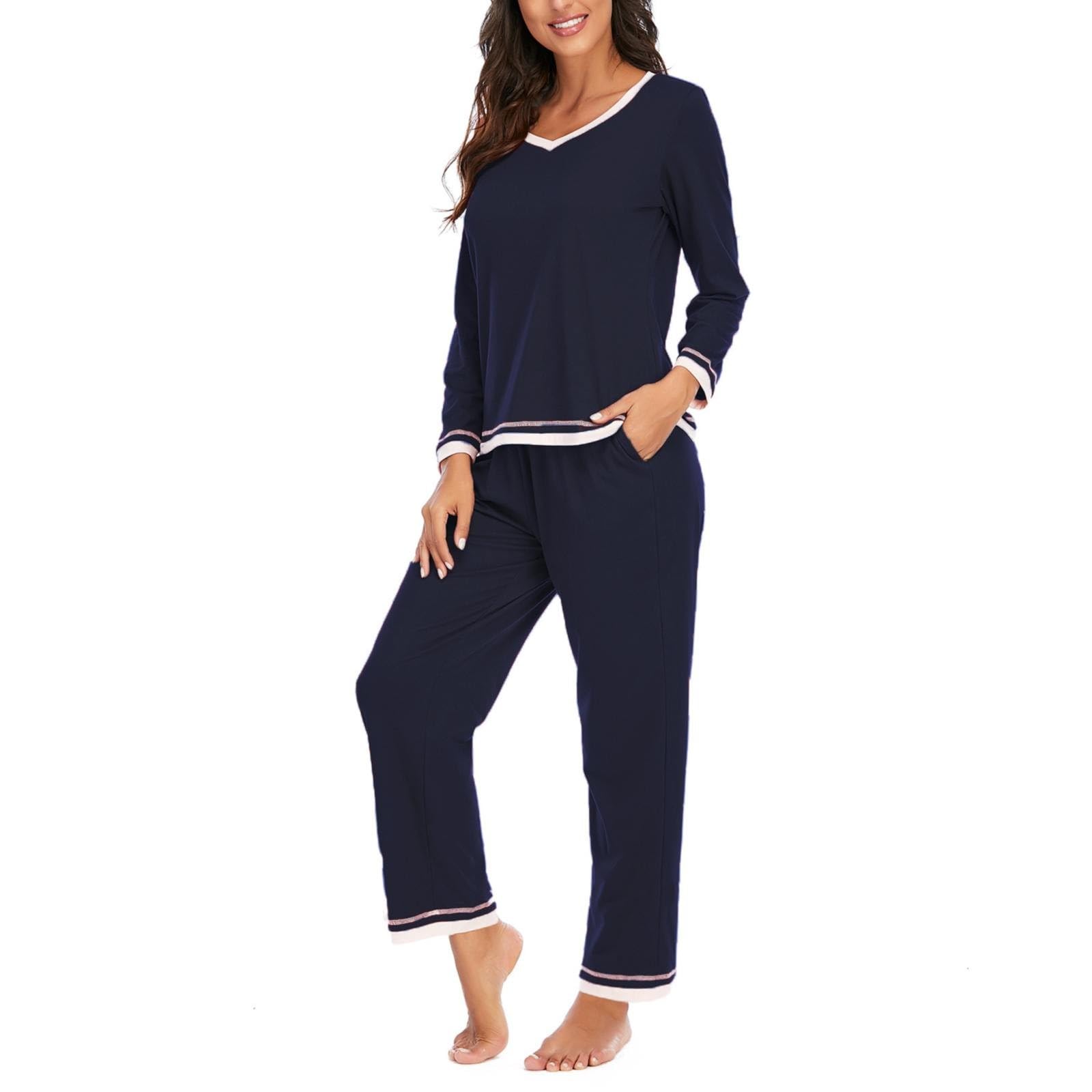 Casual da Donna Set Estivo con Camice Paziente Pigiama Nonna Pigiami Cotone Leggero Curvy Mamma E Abbigliamento Casa Lungo Aperto Davanti Pyjamas for Women Pantalone XXXL Mezza Stagione