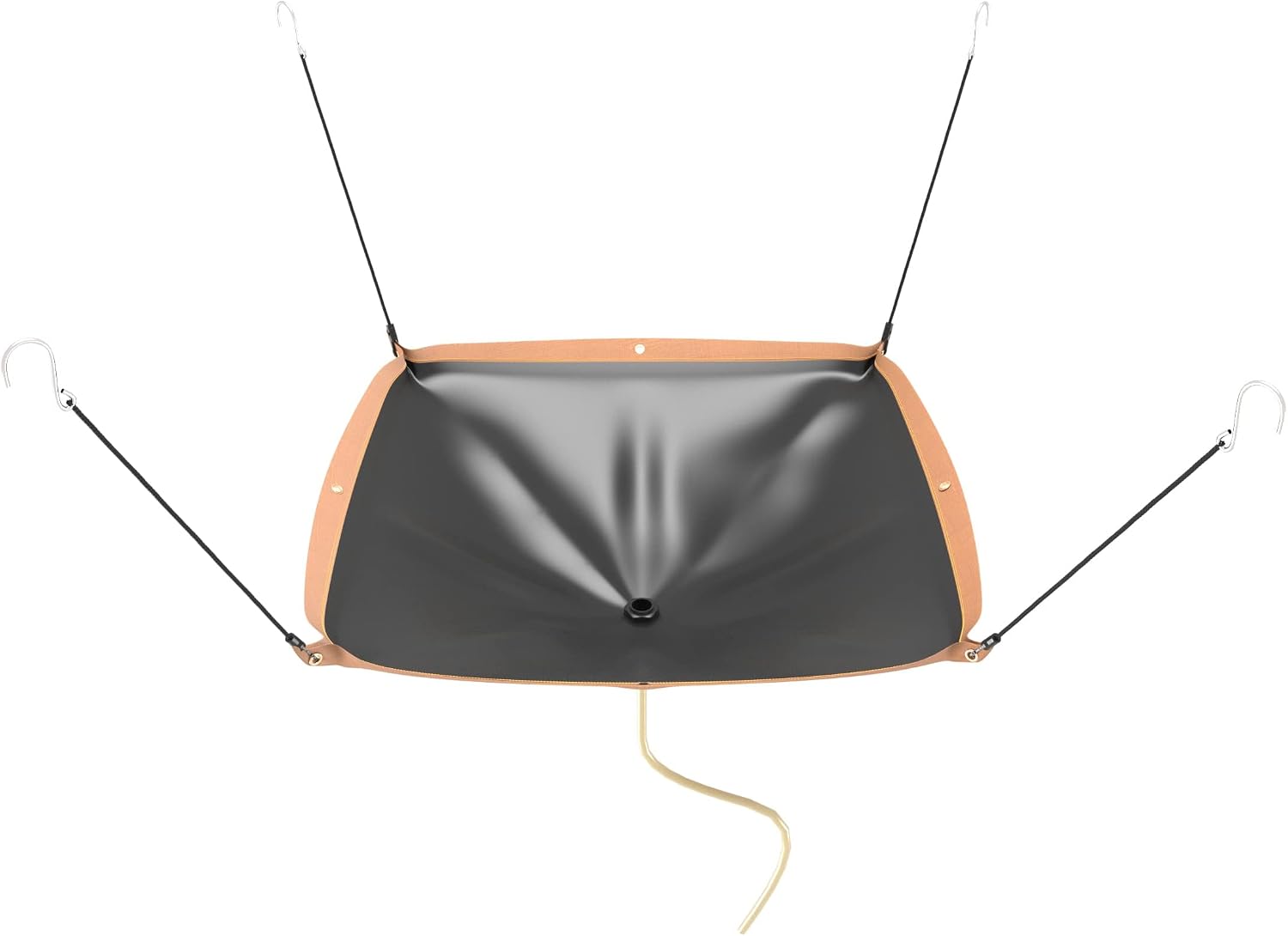 Heavy Duty Roof Leak Diverter Tarp Kit - 7x7 Ft Waterproof Ceiling Rain Catcher with Drainage System for Emergency Repairs & Rainwater Collection (Khaki)