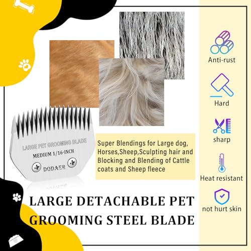 Image of Dog Grooming Blade,Compatible with Andis Medium Blending,Oster A5,Wahl KM10