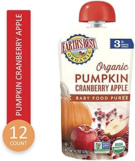 Earth's Best Organic Stage 3, Pumpkin, Cranberry & Apple, 4.2 Ounce Pouch