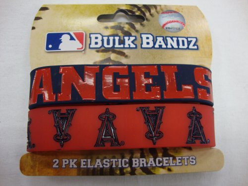 Forever Collectibles MLB Los Angeles Anaheim Angels Elastic Bracelets 2-pack