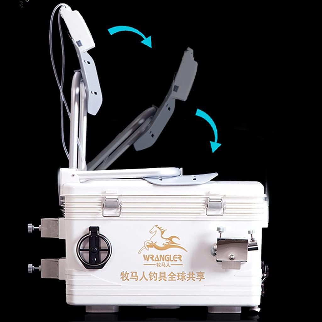 Fishing Box Multi-Functional Ultra-Light Fishing Box Fishing Tackle Box Fishing Gear Equipment Large-Capacity Fishing Box 26L (Color: White)