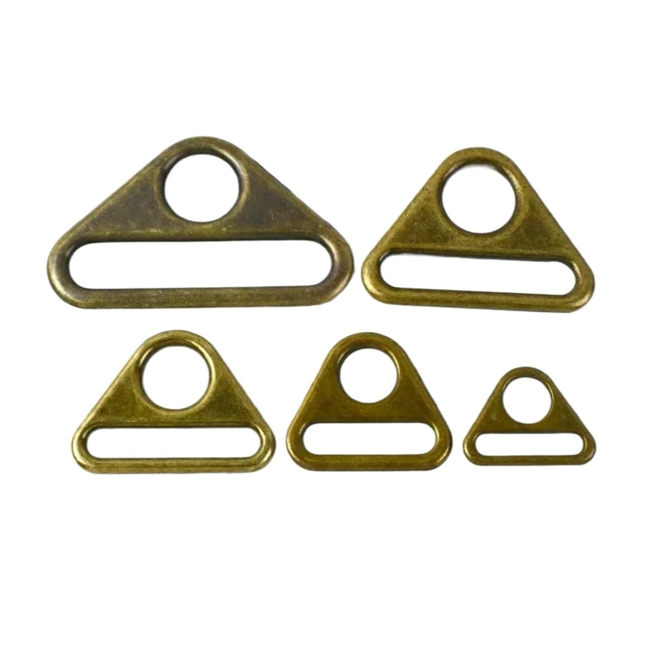 PVUVTNAHW 30Pcs 20-50mm Metal Buckles Triangle Adjust Belt Buckle Bag Strap Webbing Carabiner Clasp Bikini Metalic Ring(Bronze,32mm)