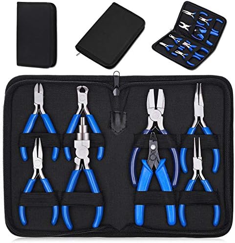 Jewelry Pliers, Shynek 8pcs Jewelry Making Pliers Tools Micro Jewelry Pliers Set Jewelry Making Kit for Jewelry Making Supplies