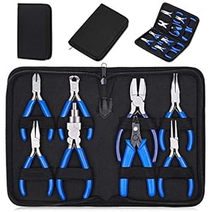 Shynek Jewelry Making Pliers Tools, 8pcs Micro Jewelry Pliers Set for Jewelry Making Supplies