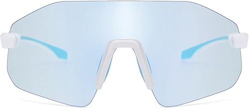 Miniatura 2 de SOJOS Gafas de sol para correr para mujeres y hombres, ligeras TR90 sin marco UV400 gafas deportivas envolventes, SJ2352