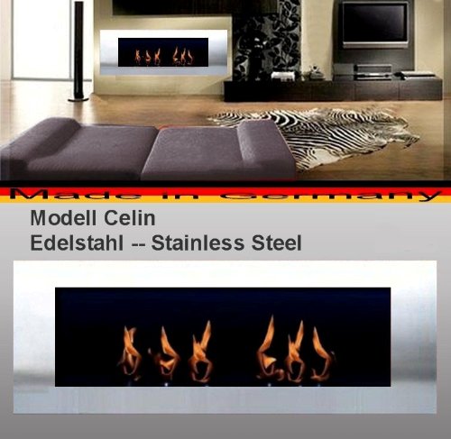 Gel y etanol Chimenea modelo Celin Acero inoxidable
