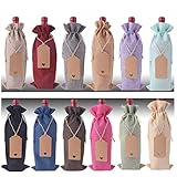 Tamaño perfecto: el tamaño es de 35 x 15 cm. Puede contener botellas de vino normales de 750 ml. Nuestras bolsas de vino tienen 12 colores diferentes. Puede combinar diferentes colores para que su botella de vino sea más distintiva.