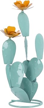 Metal Outdoor Decor, Prickly Pear Yard Art Garden Sculpture Statue Outdoor Decor Metal Yard Art Outdoor Statues for Courtyard, Balcony, Yard, Pond, Terrace, Lawn