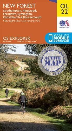 New Forest Map | Weatherproof | Southampton, Ringwood, Ferndown, Lymington, Christchurch & Bournemouth | Ordnance Survey | OS Explorer Active Map OL22 | England | Walks | Hiking | Maps | Adventure Map โ Folded Map, 8 Feb. 2021