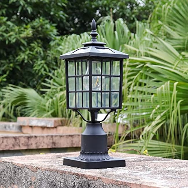 Kemeco ST4224Q-A Solar Post Light Black