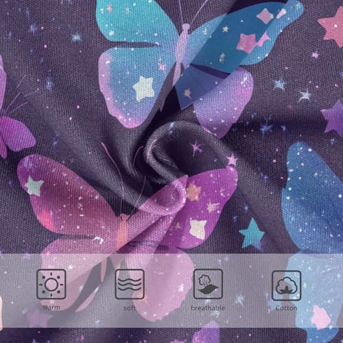 Wusikd Butterflies Girls' Underwear Cotton Purple Pink Girls Briefs Soft Toddler Underwear 2T3