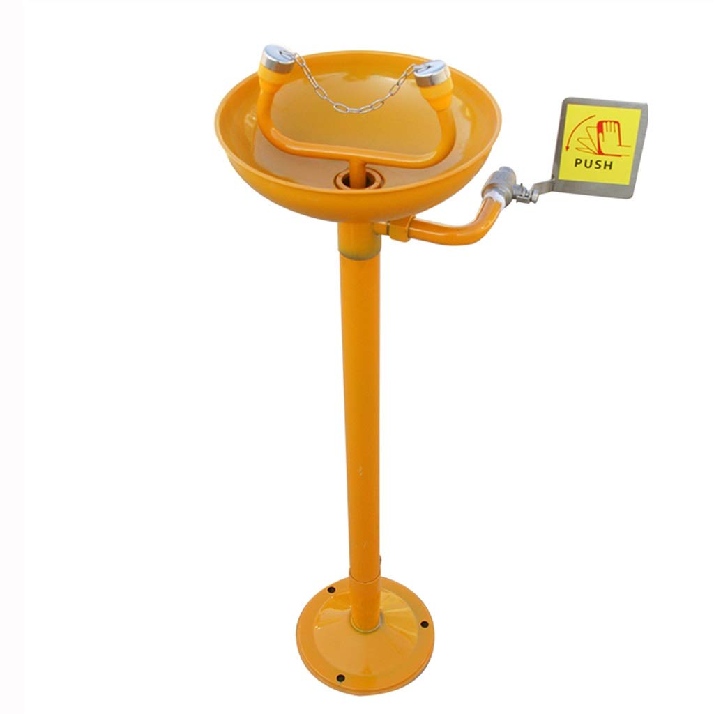 Station de Lavage oculaire d'urgence avec Double tête et Cuvette en Acier Inoxydable 304.