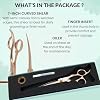Kenchii Rose Dog Grooming Scissors, 7 Inch Curved Shears, Dog Scissors for Grooming, Ergonomic Design for Comfort and Precision, Heavy Duty, Durable and Sharp
