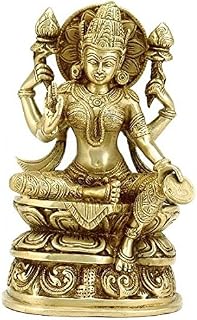 Gangesindia Lakshmi Goddess of Wealth - Brass Statue