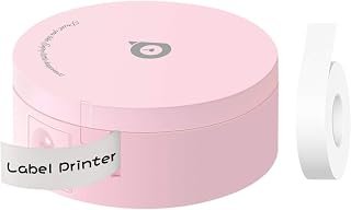 Henniu L1 Mini Pocket BT Label Maker Sticker Inkless Portable Thermal Label Printer com 1 Roll White Paper Tape Compatível com iOS Android Smartphone para Home Office School Retail Store Name