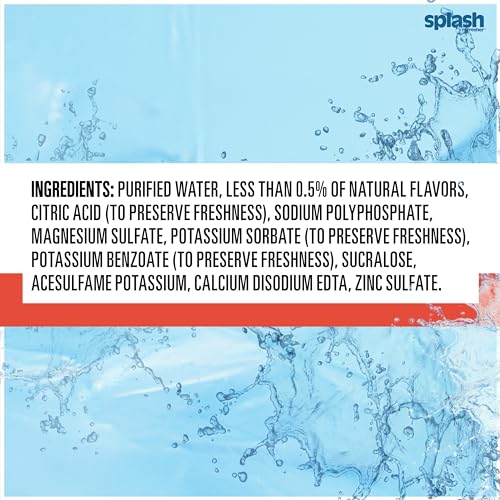 Image of Splash Refresher Mandarin Orange Flavored Water, 16.9 Fl Oz, Plastic Bottle, Pack of 12