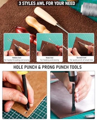 Nicpro 85PCS Leather Tooling Kit