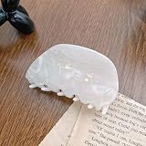 3' Mixed Color Small Hair Claw Clips Non-Slip Hair Accessories with Strong Hold for Thin Hair Women Girls, White