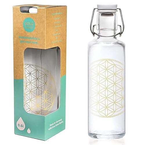 Panotophia Soulbottle mit Blume des Lebens Design - 600 ml