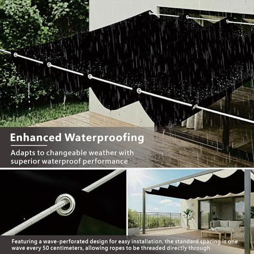 Voile ombrage rétractable contre la chaleur de terrasse