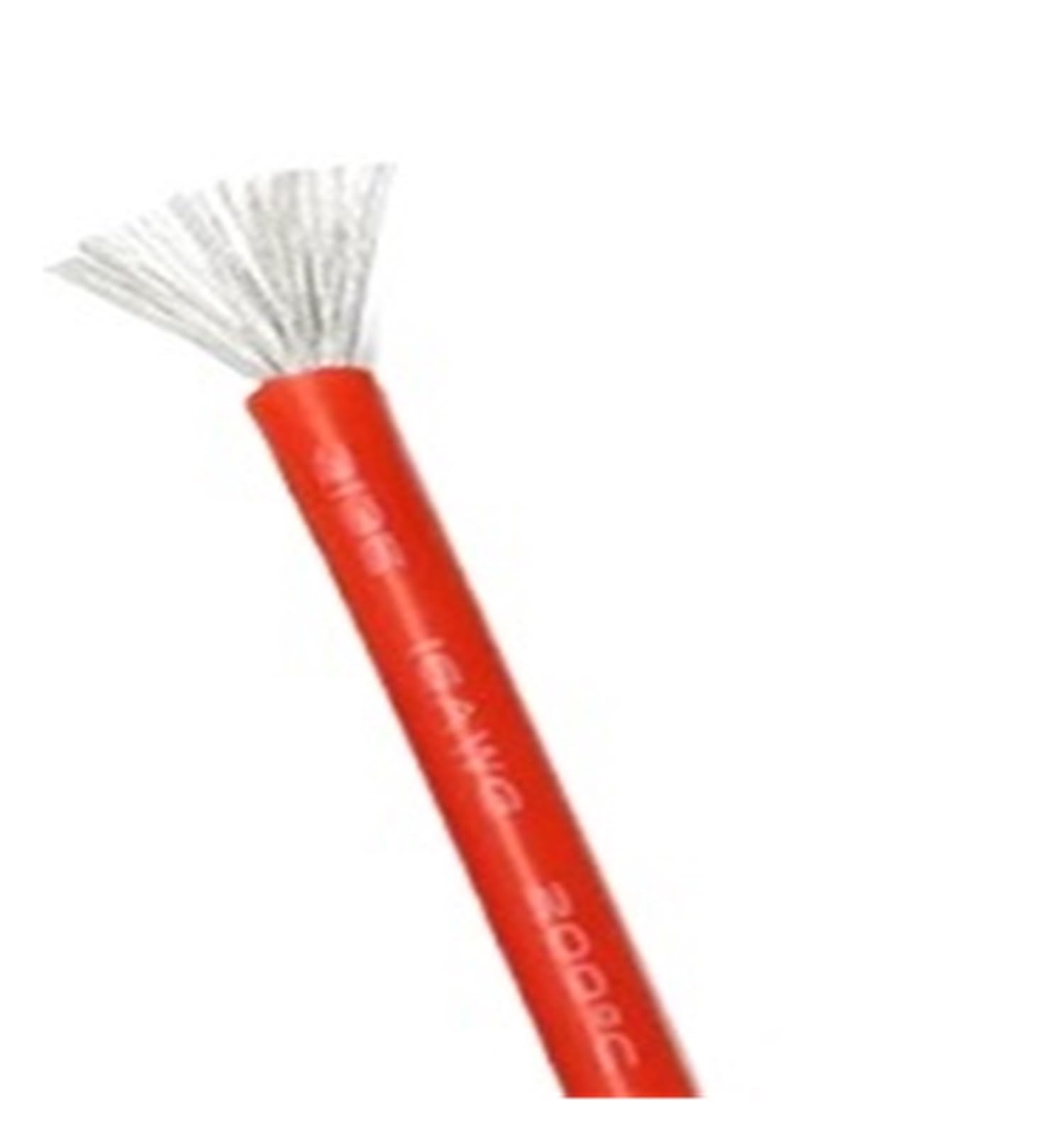 Cable eléctrico resistente a altas temperaturas, Los metros multicolores 3-5 del AWG alambre 10-30 silicón UL3135 estañaron el cobre for automotriz(Red 5 meters,10AWG)