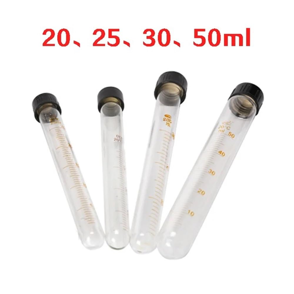 Laborgeräte und -ausrüstung 6 teile/paket 20-25-30-50ml Glas Zentrifugenröhrchen Mit Schraube Deckel Graduierten Röhrchen Mit Abdeckung Runden Boden(50ml)