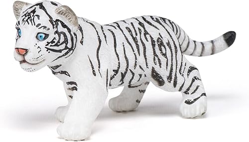 Miniatura 3 de Papo - Pintada a mano - Figura - Reino de animales salvajes - Cub de tigre blanco -50048 - Coleccionable - para niños - Adecuado para niños y niñas