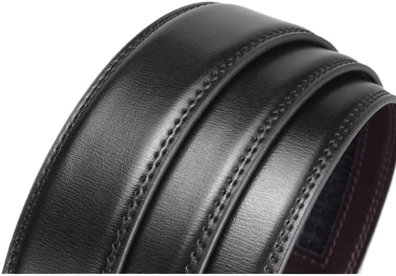 Automatic Belt Buckle Leather for Men Business Faux Waistband image 3