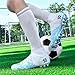 Men's Fashion Lace Up High Top Cleats Spike Soccer Football Shoes Non-Slip Breathable Outdoor Firmly Ground Athletic Baseball Lacrosse Rugby Combat Boots (Blue,12)