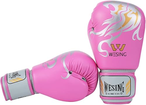 Miniatura 3 de Wesing - Guantes de boxeo para mujer, guantes de entrenamiento de boxeo de 10 onzas, guantes de boxeo para saco de boxeo, kickboxing, Muay Thai, MMA