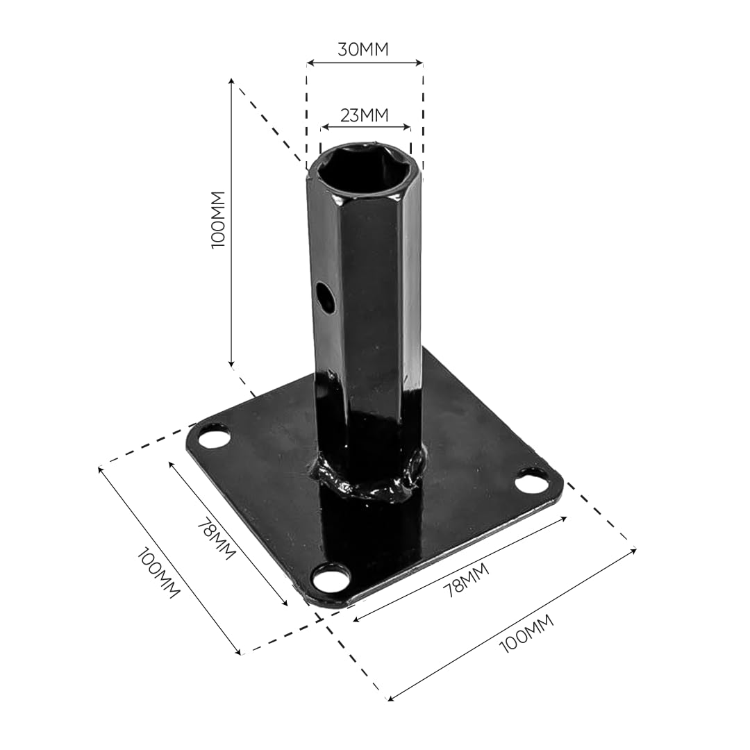 Bricoferr Par de ejes porta ruedas para motoazada – 23 mm corto