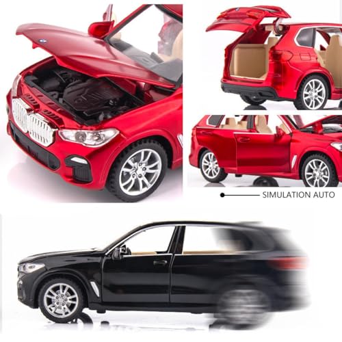 Image of Mashes BMW X5 SUV Car 1:32 Scale Model Car Exclusive Alloy Metal Pull Back Die-cast Diecast Metal Pullback Toy Openable Doors & Light Music Best Gifts Toys Kids【Colors as Per Stock】