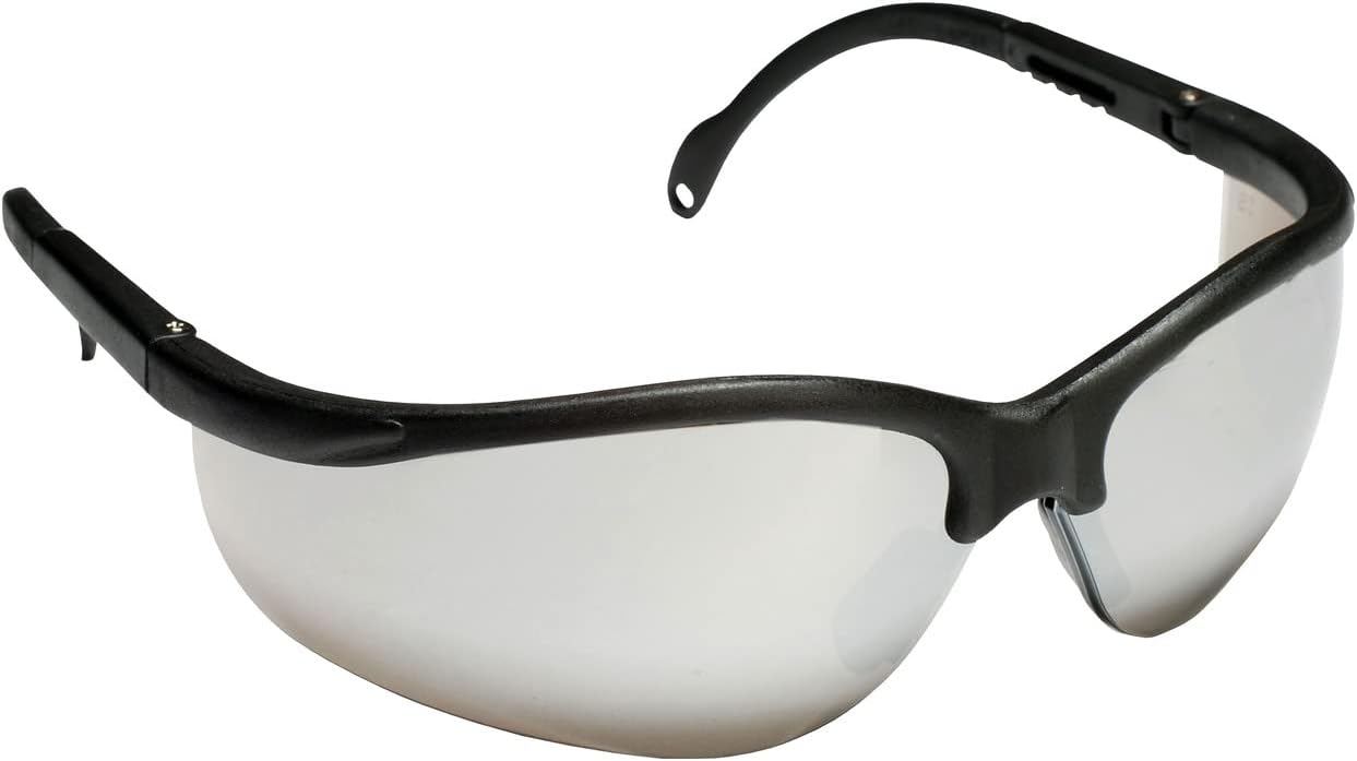 Cordova EKB70S Boxer Black Frame, Silver Mirror Lens, Extendable Temples, 12-Pack