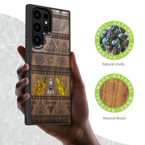 Étui bois Samsung S23 Ultra résistant avec incrustation coquille - 2