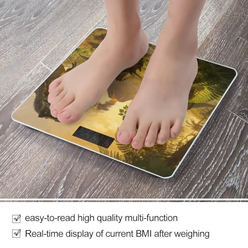 Báscula digital de baño con pantalla LED y plataforma de vidrio templado miniatura 5
