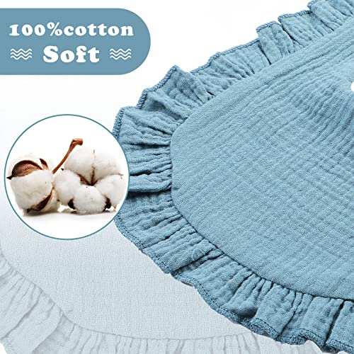 10 Pack Muslin Baby Bibs Cotton Drool Bandana Bibs Solid Colors Lap Shoulder Newborn Bibs Adjustable Baby Bibs Set For Toddler Infant Unisex Boys Girls Teething Drooling #TOP2