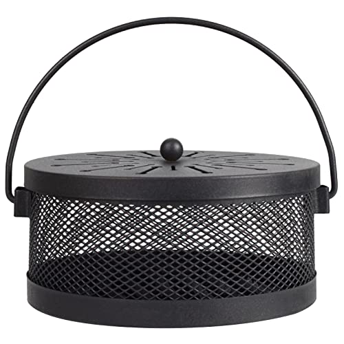 A&M Tech Black Mosquito Coil Holder Incense Coil Burner Indoor Outdoor Camping Use Portable Mosquito Repellent Coil Holder Incense Burner Holder 6.2 Inches Diameter #TOP19