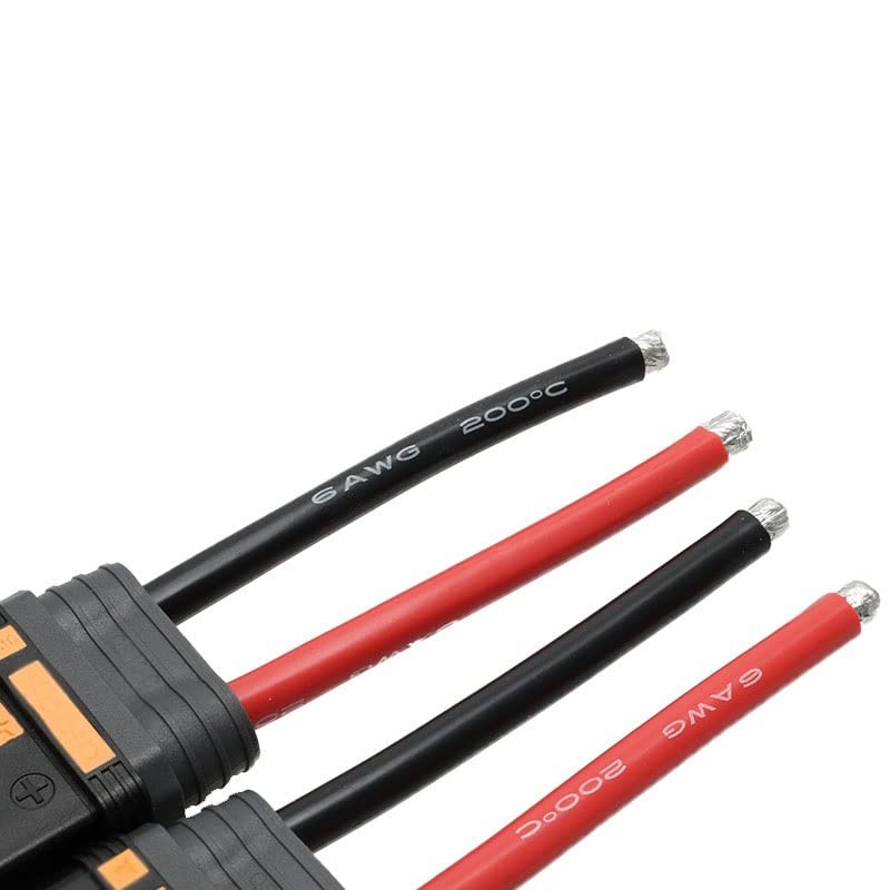 GreeSafety Accesorios para Drones 1 par for Dron de Agricultura RC e-Bike QS10-S Enchufe de Cable Adaptador de Conector de batería Macho Hembra con Cable de Silicona 6AWG 100mm