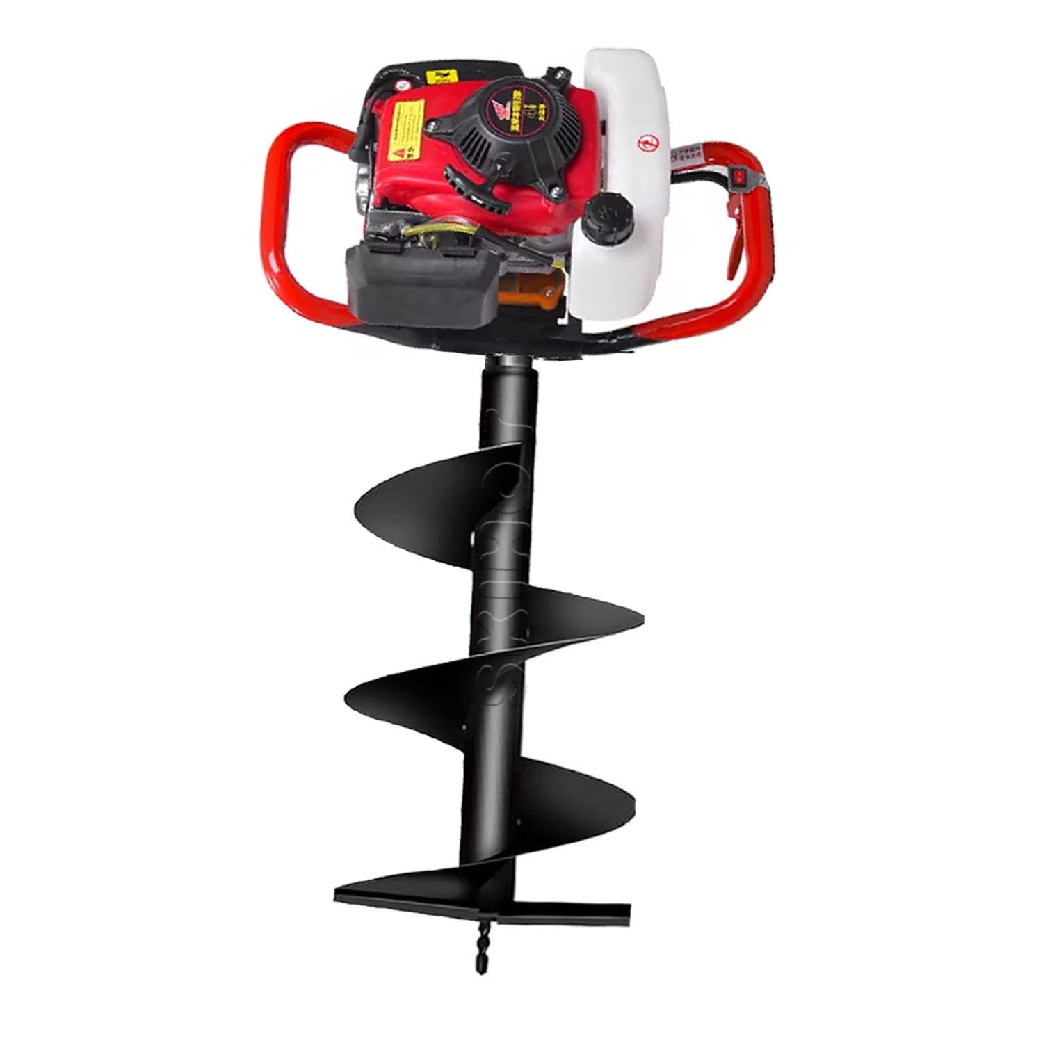 Trivella per Pali Gas Terra,Trivella Motozappa Benzina,999cc 8.5 CV, Motore Potente,Impugnatura Antivibrazione,per Foratura Terra, Trapanaggio,Giardinaggio e Lavori Agricoli 25cm