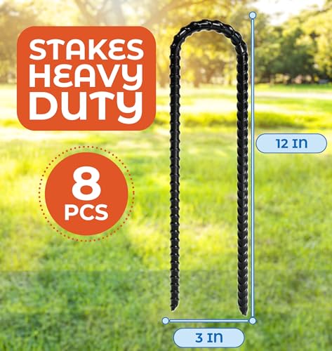 image for Happin® Ultra Strong Trampoline Stakes Anchors High Wind, Ground Anch